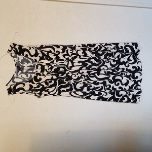 Enfocus Studios black and cream sleeveless dress size 6